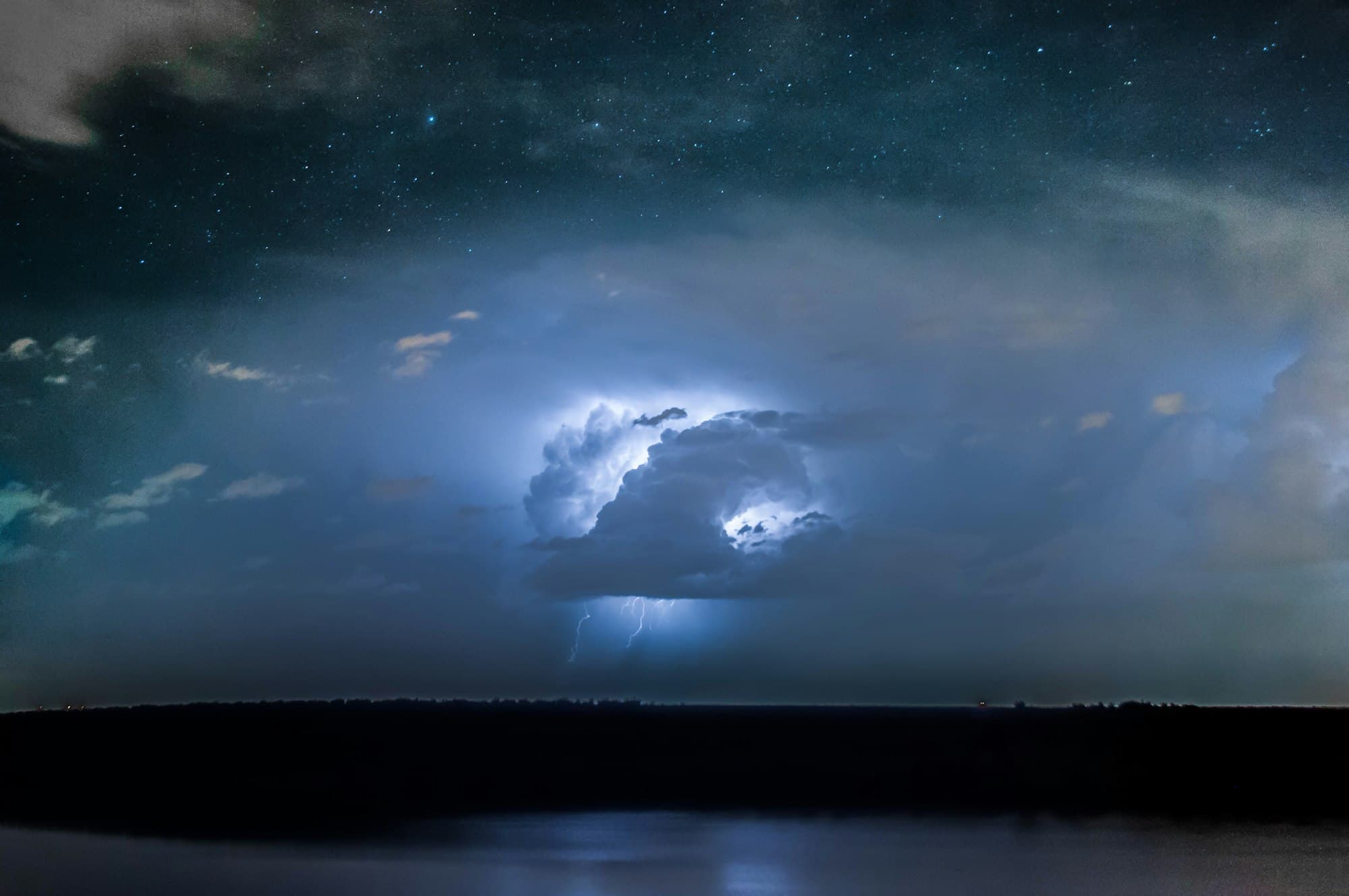 Storm cloud with lightning